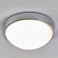 Lampenwelt.com Verchroomde badkamerplafondlamp Elucio, IP44