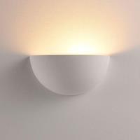 Lindby Halbrunder LED-Wandfluter Narin aus Gips, weiß