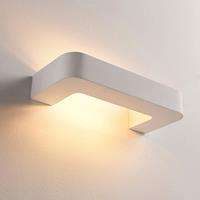 Lindby Bügelförmige LED-Wandlampe Julika, weißer Gips