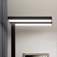 Lampenwelt.com LED Office vloerlamp Logan in zwart, dimbaar