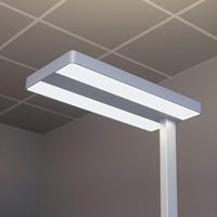 Lampenwelt.com Logan - LED kantoor vloerlamp met dimmer
