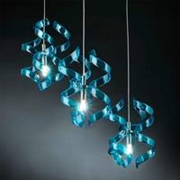 Mettallux Fascinerende hanglamp Blue, 3-lichts