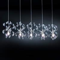 Mettallux Sierlijke hanglamp Silver, 5-lichts