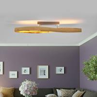 Lampenwelt.com Elegante led plafondlamp met slagmetalen afwerking