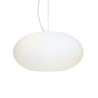 Casablanca Glazen hanglamp AIH, 38 cm, wit glanzend