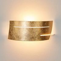 Lampenwelt.com Keyron - gouden wandlamp met matte finish