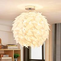 Lampenwelt.com Corin - witte plafondlamp in trendy look
