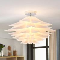 Lampenwelt.com Rimon - plafondlamp met bloemen in het wit