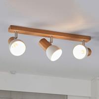 Spot-Light Svenda - houten plafondlamp met drie lichtbronnen