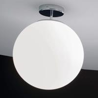 Ailati Glazen plafondlamp Sferis, 40 cm, chroom