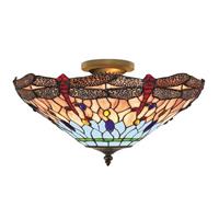 Searchlight DRAGONFLY - plafondlamp in Tiffany-stijl