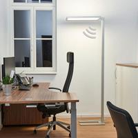 Arcchio Silberne Büro-LED-Stehlampe Dorean