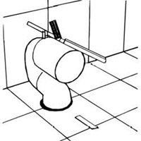 Villeroy & Boch speciale Elbow voor verticale afvoer 150-220 mm (87010000)