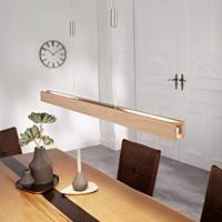 Lucande Holz-LED-Hängeleuchte Alin, eiche natur, 98 cm