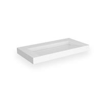 Ehdesign Opbouw Wastafel  Stretto 905x455x80 mm Solid Surface Mat Wit 