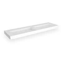 Ehdesign Opbouw Wastafel  Stretto 1605x455x80 mm Solid Surface Mat Wit 