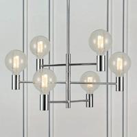 Markslöjd Verchroomde hanglamp Capital, 6-lamps