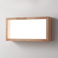 Fabas Luce LED-Wandleuchte Window, 60 x 30 cm, Eichenholz