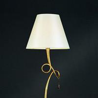 Mantra Vloerlamp Paola met textiel lampenkap goud