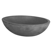 Douche Concurrent Waskom Opbouw Differnz Dias Ovaal 50x34x14cm Beton Donkergrijs