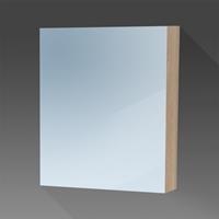 Saniclass Dual spiegelkast 60x70x15 indirecte LED verlichting legno calore linksdraaiend 7752