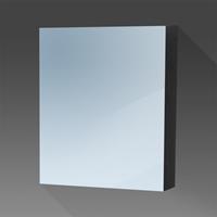 Saniclass Dual spiegelkast 60x70x15 indirecte LED verlichting black wood linksdraaiend 7755