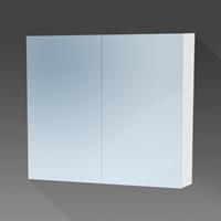 Saniclass Dual spiegelkast 80x70x15 indirecte LED verlichting 2 deuren mat wit 7763