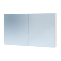 Saniclass Dual spiegelkast 120x70x15 indirecte LED verlichting 2 deuren mat wit 7775