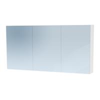 Saniclass Dual spiegelkast 140x70x15 indirecte LED verlichting 3 deuren hoogglans wit 7780
