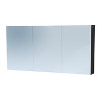 Saniclass Dual spiegelkast 140x70x15 indirecte LED verlichting 3 deuren black wood 7785