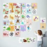 Walplus Londen Alfabet - Kids Decoratie Sticker - Puzzel van het Alfabet - 20x20 cm - 36 stuks