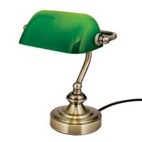 Orion Zora - bankier tafellamp met groene glazen kap