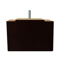 Furniture Legs Europe Rechthoekige zwarte houten meubelpoot 11 cm (M8)