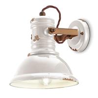 Ferro Luce Keramieken wandlamp C1693 industriële stijl wit