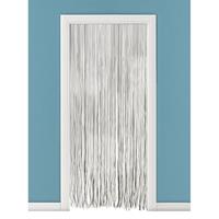 Vliegengordijn/deurgordijn PVC spaghetti grijs 90 x 220 cm Zwart