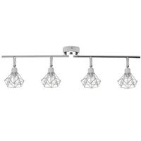 beliani Moderne Deckenlampe Metall Lampenschirm in Diamantenform silber Erma - Silber