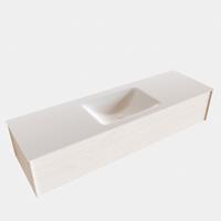 Boss & Wessing Badkamermeubel BWS Madrid Wit 150x45x30 cm Mat Witte Solid Surface Wastafel (1 kraangat)