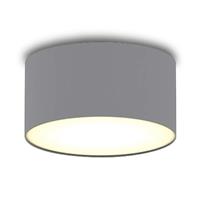 Smartwares - Moderne Deckenlampe, Stoff grau/Abdeckung satiniert, ø 20 cm, ceiling dream