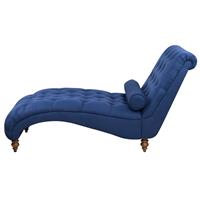 Beliani Chaise longue blauw MURET