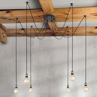 Orion Vintage hanglamp Jailhouse met zes lampjes
