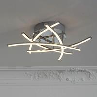 FISCHER & HONSEL LED plafondlamp Cross tunable white, 5 lamp, chr