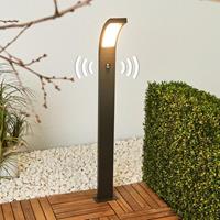 Lampenwelt.com Sensor LED tuinpad verlichting Juvia van aluminium