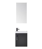sanicare Q40 toiletmeubel met spiegel 40 cm antraciet