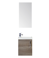 sanicare Q40 toiletmeubel met spiegel 40 cm truffel
