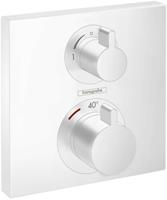Hansgrohe - ShowerTablet Ecostat Square Thermostat, Unterputz, 2 Verbraucher, Farbe: weiss matt - 15714700
