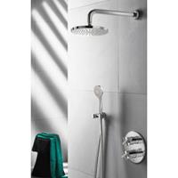 Hotbath IBS 3A complete thermostatische douche inbouwset Chap met 2 weg stop omstel chroom 3 standen wandarm 20cm IBS3ACR-3s-W-20cm