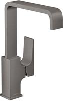 Hansgrohe Metropol wastafelkraan met clickwaste brushed black chrome