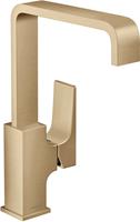 Hansgrohe Metropol wastafelkraan met clickwaste brushed bronze