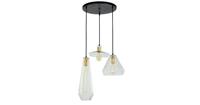 Groenovatie Muse Glazen Vintage Design Hanglamp, 3 Kappen Set