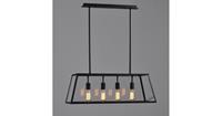 Groenovatie Vintage Industriële Glazen Hanglamp Zwart 4 Lampen
